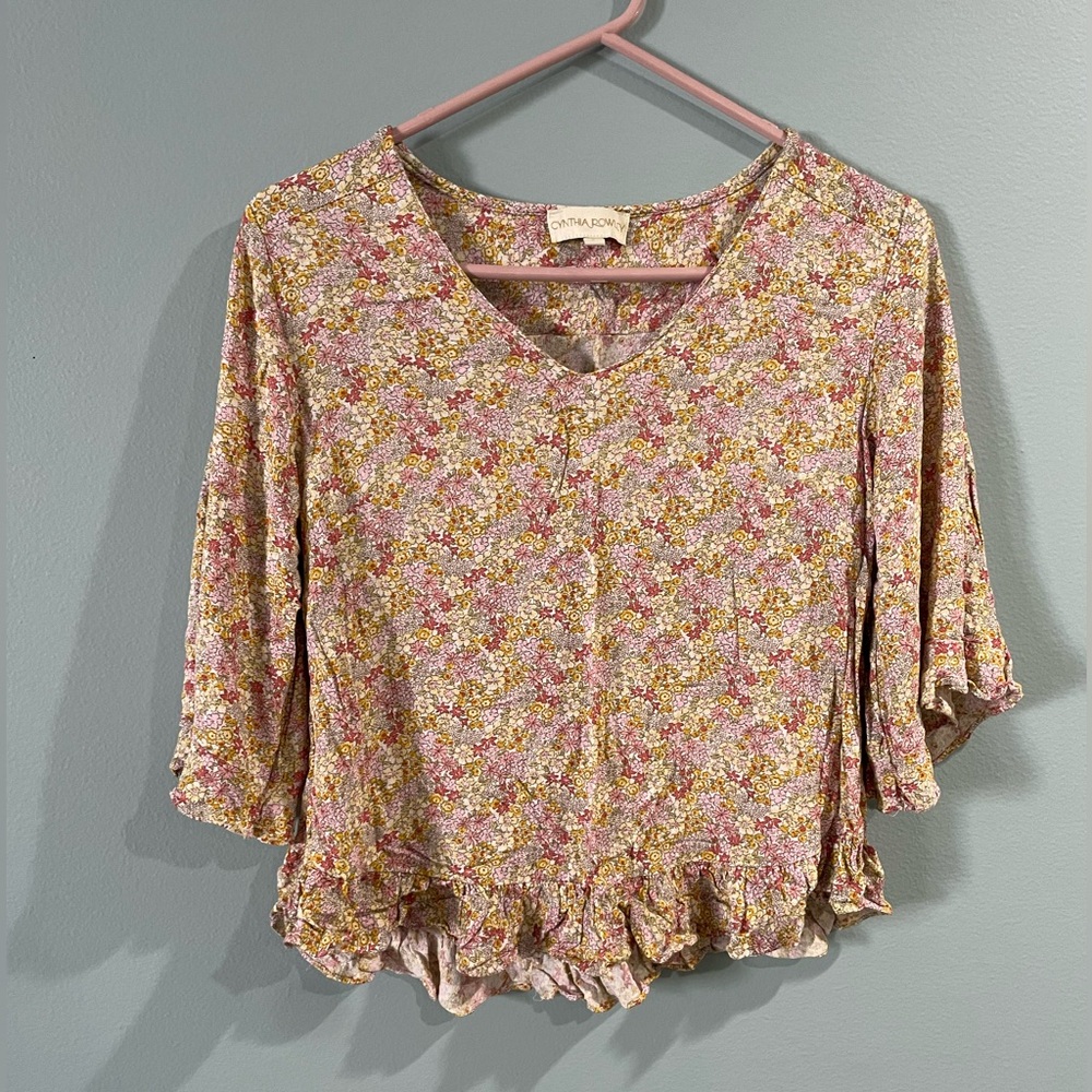 Cynthia Rowley Floral Blouse